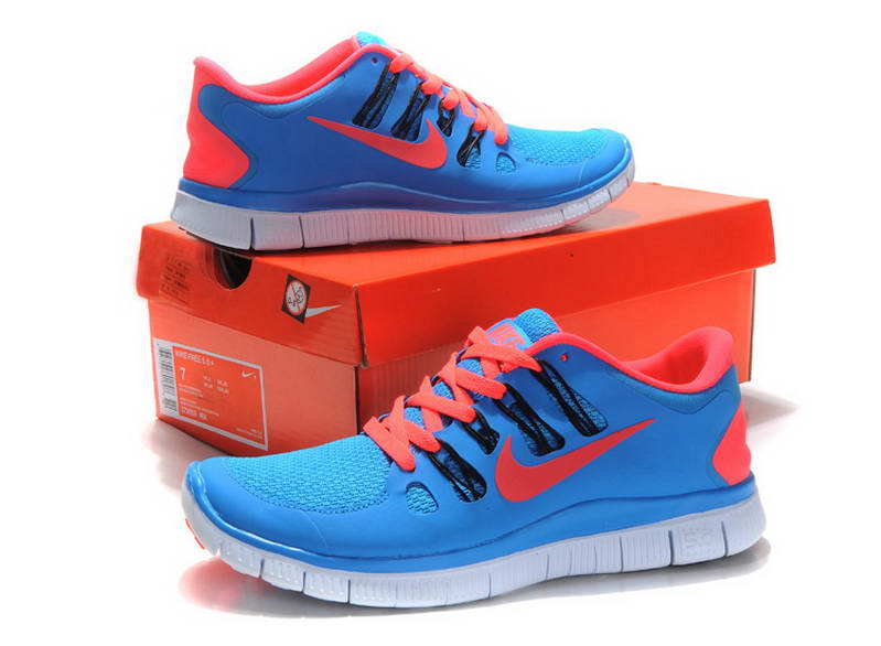 nike Free Run 5.0 V2  Mens and Womens Running Shoes New Breathable Blue Red (3)